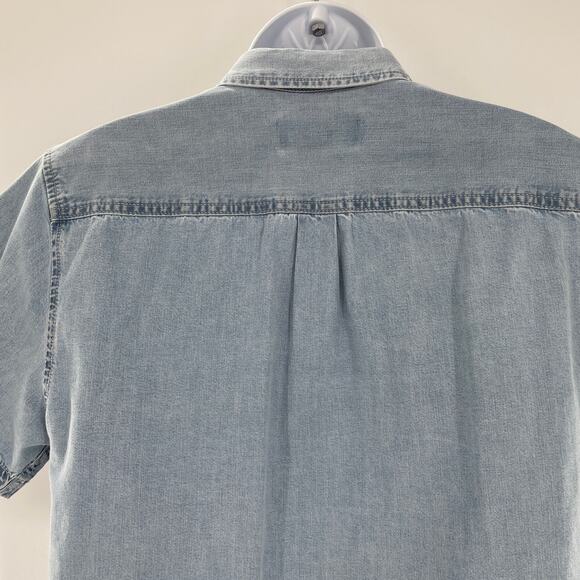 PacSun Modern Amusement Jean Short Sleeve Denim Chambray Unisex Shirt S - Picture 5 of 10